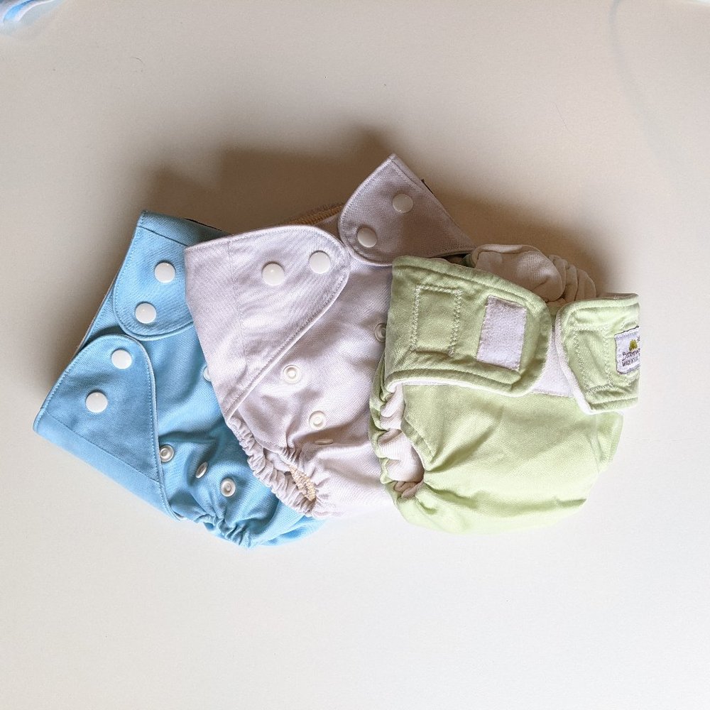 Lot of 3 Cloth Diapers with Inserts